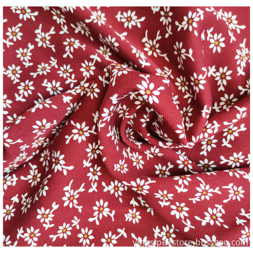 Rayon Druck großer Twill weicher Pfau -Hautstoff Stoff